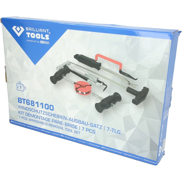 BRILLIANT TOOLS Windschutzscheiben-Ausbau-Satz 7tlg. - BT681100