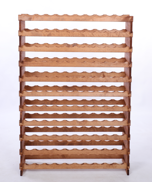 Weinregal VINOTECA FLEX PRO HxBxT 149x103x28 110 Flaschen auf 11 Ebene Massives Kiefernholz Braun geölt