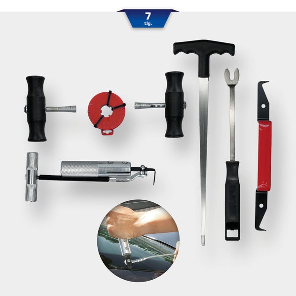 BRILLIANT TOOLS Windschutzscheiben-Ausbau-Satz 7tlg. - BT681100