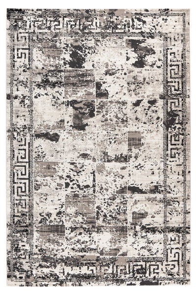 Kurzflor Teppich Lucio Grau Used-Look 80 x 150 cm