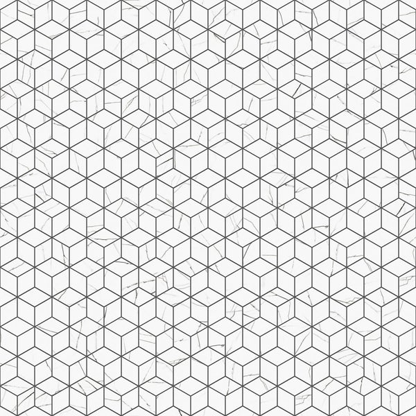 Vliestapete mit geometrischem Würfelmuster in Marmoroptik
