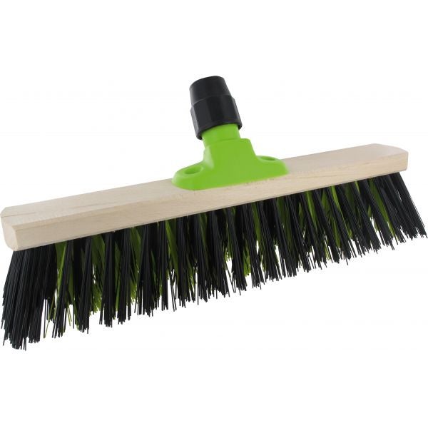 Triuso Besen 40cm mit Stielhalter schwarz/grün - 1 Stück