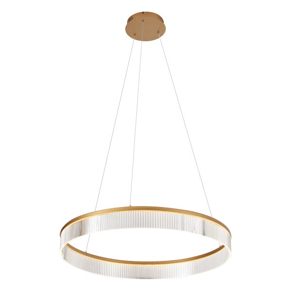 Runde Hängelampe mit Glaselementen