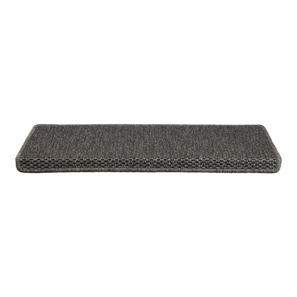 FLOORDIREKT Stufenmatte Kalkutta - Sisaloptik - Schlingenpol - Selbstklebend - Anthrazit - Rechteckig - 23,5 x 65 cm