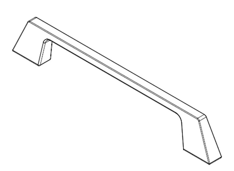 Moderner Möbelgriff aus Metall mit geradlinigem Design für Schränke und Schubladen