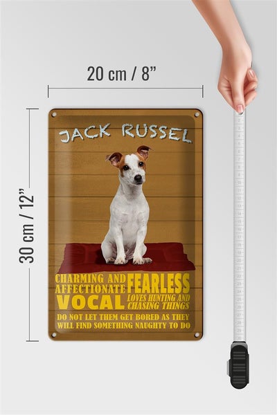 Blechschild Spruch 20x30cm Jack Russel Hund charming