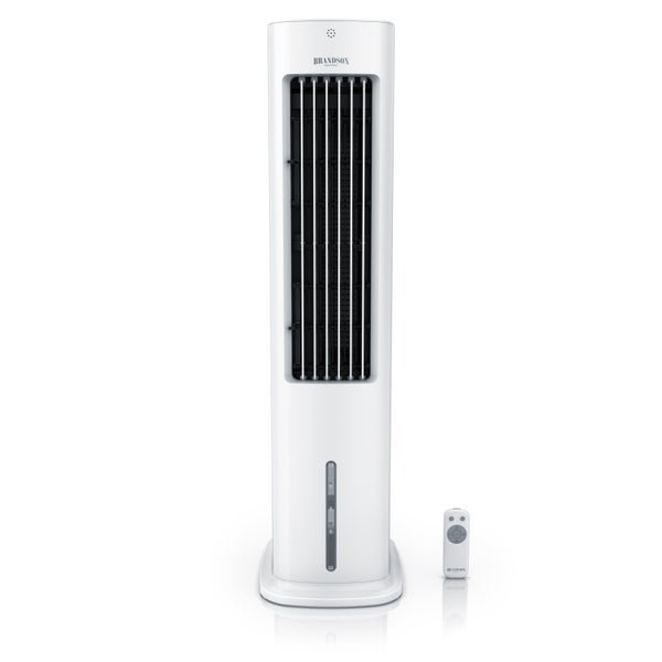 Brandson, Luftkühler mobil mit Wasserkühlung, Luftbefeuchter Ventilator, Turmventilator, leise, 50 W mit 5L Wassertank