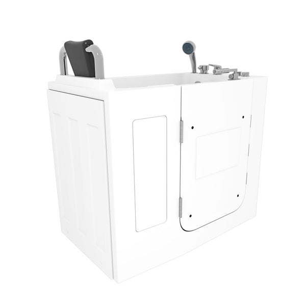 Seniorenbadewanne mit integrierter Tür und Handbrause für einen barrierefreien Einstieg