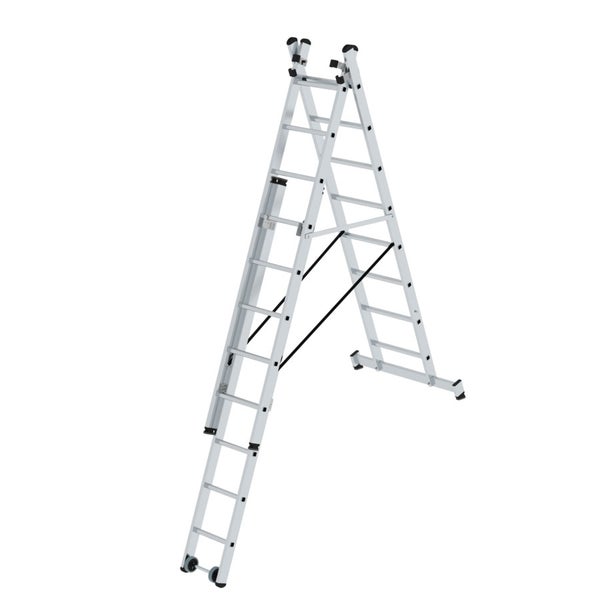 MUNK Mehrzweckleiter mit Nivello® Traverse 3x8 Sprossen