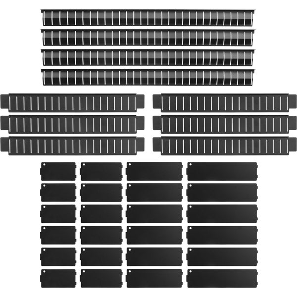 Foto von einer Vielzahl von Lochblechen zur Regaleinteilung