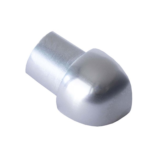 Außenecke für Metall-Sockelleisten, abgerundet