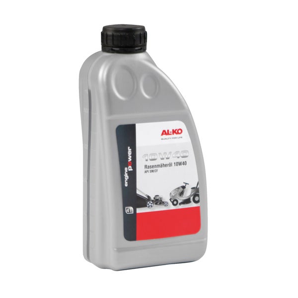 AL-KO Rasenmäheröl 10W40 für Viertaktmotoren in einer Kunststoffflasche mit Verschlusskappe