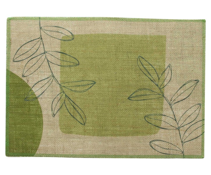 FRANK FLECHTWAREN | Platzmatte Green Nature, 2er Set, JUTE, KUNSTSTOFF, 43 x 30 cm
