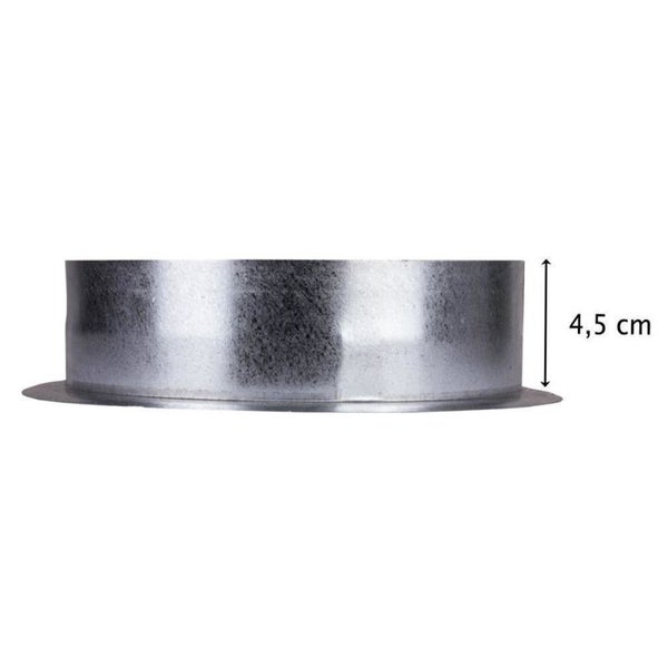 Metall Anschluss Flansch 125 mm Ø – Anschlussstück für Klimaanlagen, Rohrlüfter, Growbox