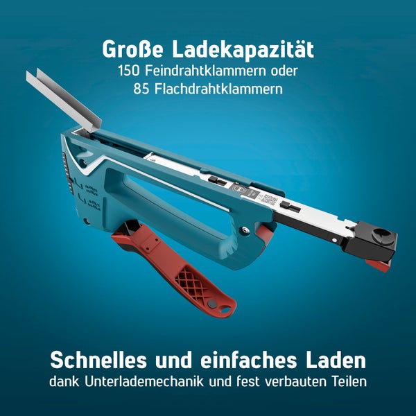 Novus Tools Handtacker J-25 4-10 mm, Profi-Tacker geeignet für Feindraht- & Flachdrahtklammern 030-0468