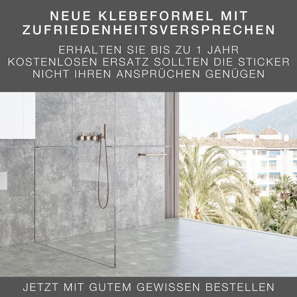 VMbathrooms 24 Stück Anti-Rutsch Aufkleber für Badewanne & Dusche - Transparente rutschfeste Pads - Selbstklebende Badewannen Sticker - Runde Duscheinlagen + Gratis E-Book