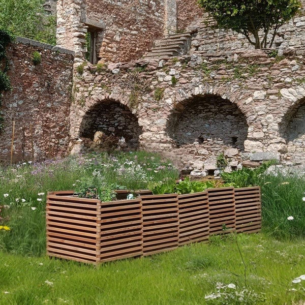 Hochbeet Rechteckig “Maximilian” - mit vormontierten Luftdurchlässigen Vlies 446 x 94 x 77 cm