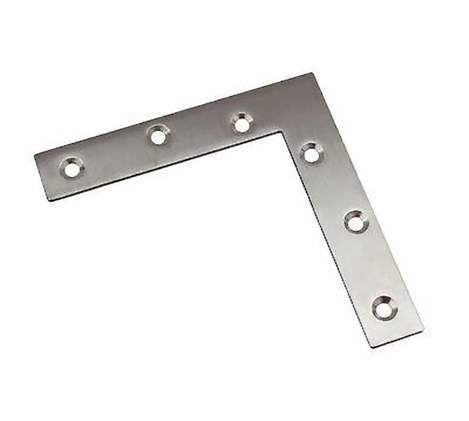 Winkelverbinder aus Metall mit sechs vorgebohrten Löchern zur stabilen Holzverbindung