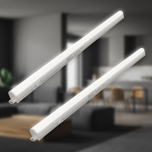 2 x LED Unterbauleuchte Unterbaulampe 58,5cm Küche Lichtleiste 8W 800lm Weiß