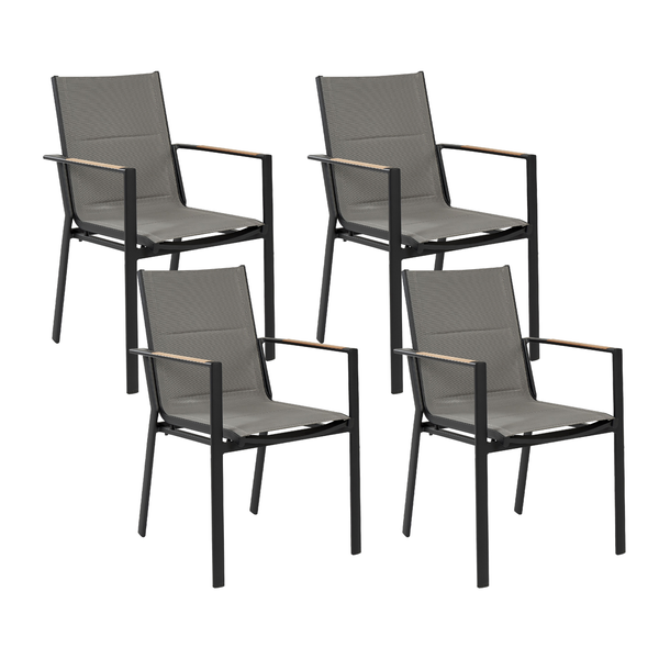 Gartenstuhl BUSSETO Metall Schwarz