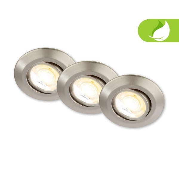 3er Set LED Einbaustrahler LED Einbauleuchten Spots schwenkbar dimmbar Ra90