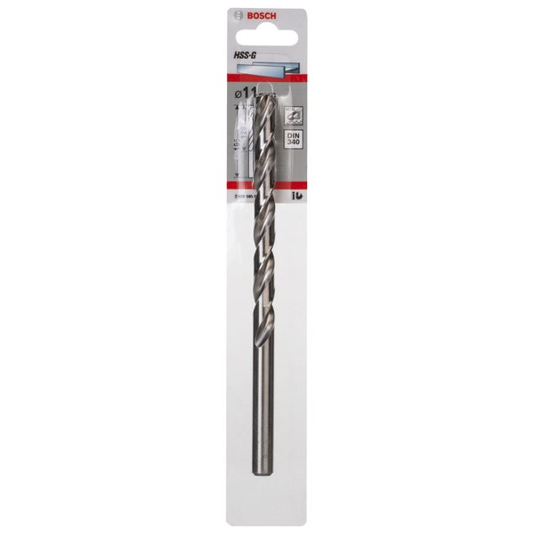 Bosch 1x Metallbohrer HSS-G DIN 340 11 x 128 x 195 mm - 2608595691