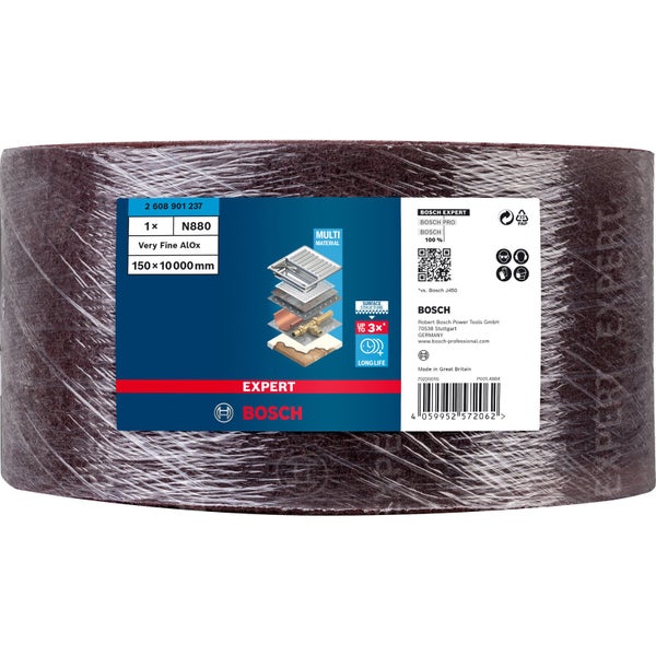 Bosch Expert N880 Vliesrolle zum Handschleifen 150 mm x 10 m sehr fein A - 2608901237