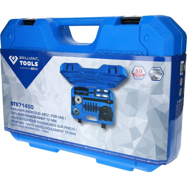 BRILLIANT TOOLS Radlager-Werkzeug-Satz für VAG Radlager-Nabeneinheit 72 mm - BT671450