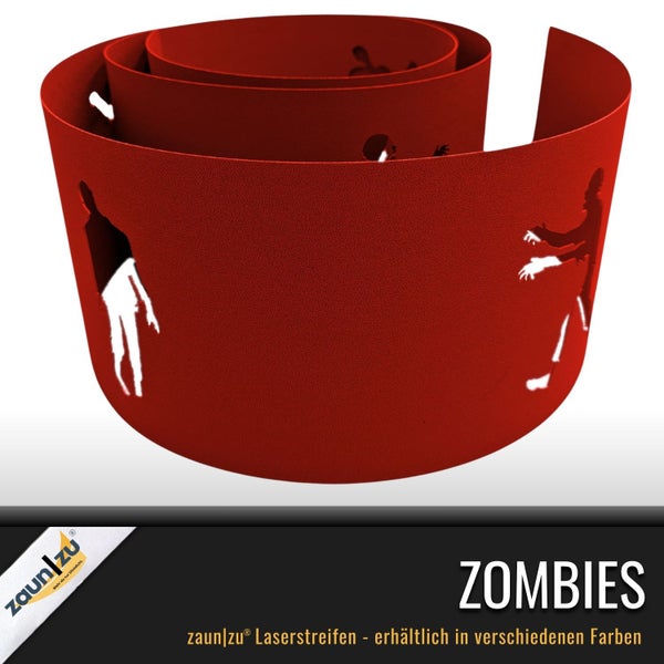 Zaunfolie mit Zombie-Motiv