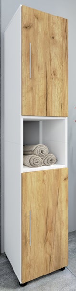 Holz Badmöbel Badschrank Hochschrank Flandu