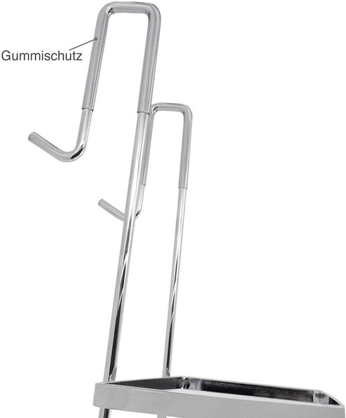 Duschablage zum Hängen Edelstahl Rostfrei - Duschablage ohne Bohren rutschfest Duschkorb zum Einhängen mit Handtuchhalter Höhe 77 cm