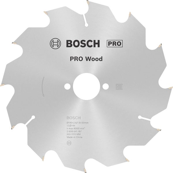Bosch Pro Wood Kreissägeblatt, 190 Millimeter Durchmesser