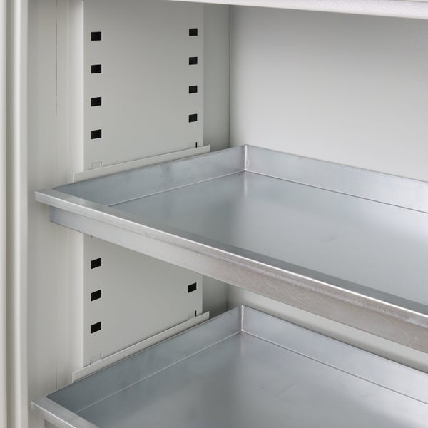 PROREGAL Gefahrstoffschrank Small HxBxT 100 x 100 x 50 cm Lichtgrau