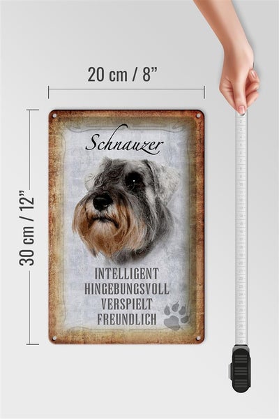 Blechschild Spruch 20x30cm Schnauzer Hund Schild