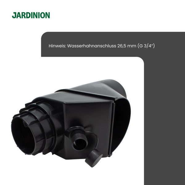 Jardinion Regensammler mit 26,5 mm (G 3/4 Zoll) Wasserhahnanschluss