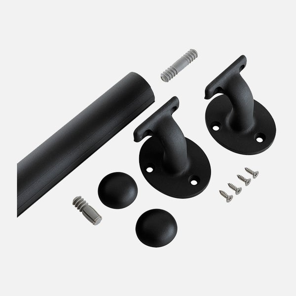 INOLINE - Wandhandlauf-Set aus Aluminium + Stützen - Farbe Anthrazit RAL 7016