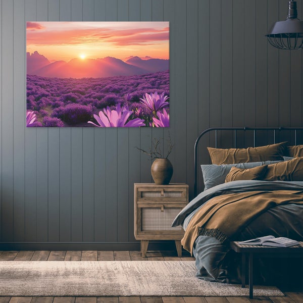Leinwandbild Berge Natur Leinwand Bilder Wandbild Wohnzimmer 120X80 cm