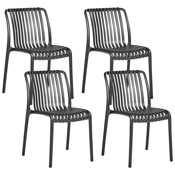 Gartenstuhl 4er Set ARICCIA Schwarz