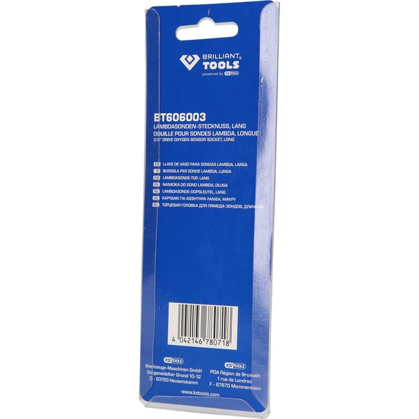 BRILLIANT TOOLS Lambdasonden-Stecknuss lang - BT606003