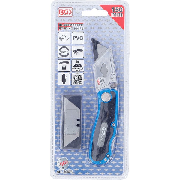BGS Klappmesser mit Klingen im Blisterpack