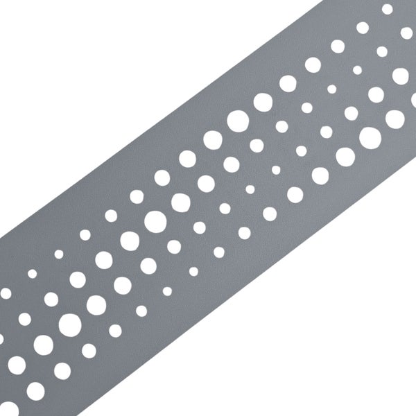 Graue Lochblechstreifen mit runden Löchern