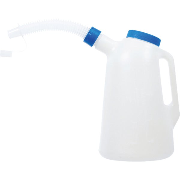 Messkanne aus Kunststoff mit Deckel