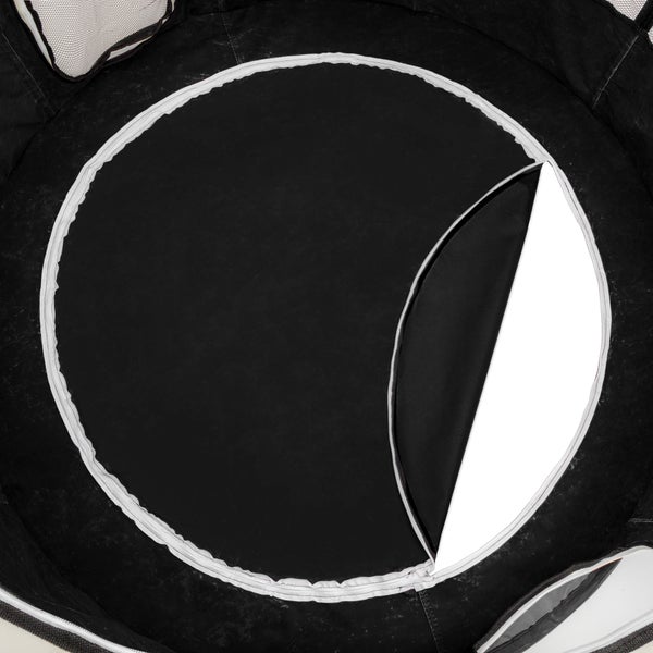 Welpenauslauf tectake Carola 114 x 60,5 cm, inklusive Tragetasche faltbar, für Innen- und Außenbereich schwarz