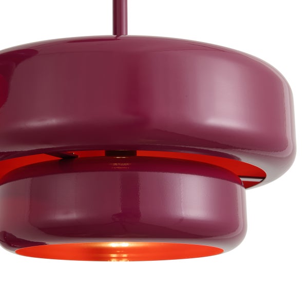Moderne Pendelleuchte mit zweistufigem Metallschirm in glänzendem Design zur Raumbeleuchtung