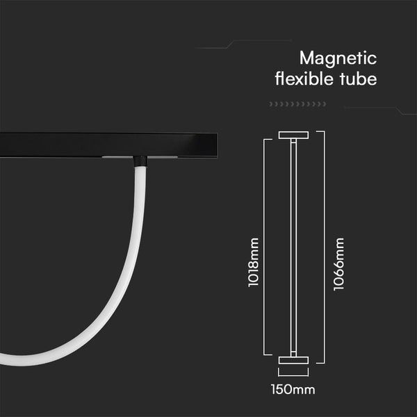 Magnetisches, flexibles Rohr mit Maßangaben