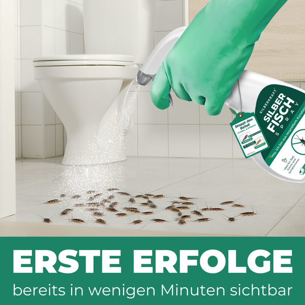 Silberkraft Anti-Silberfischspray 500 ml inkl. E-Book – Effektive Sofort- und Langzeitwirkung gegen Silberfische & Papierfische, gezielte Anwendung in Ritzen & Laufwegen, Made in Germany