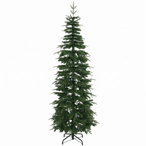 Künstlicher Weihnachtsbaum in schlanker Form mit Metallständer