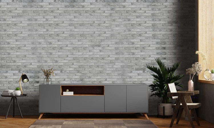 0,4m² 3D PVC Kunststoff Verkleidung Paneele Steinoptik Wandpaneele Wandverkleidung Decke Deckenpaneele Fliesen Imitat  (Grey Brick )