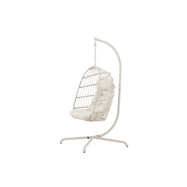 Trezza Hängesessel mit Stativ beige. 75 X 70 X 198 cm