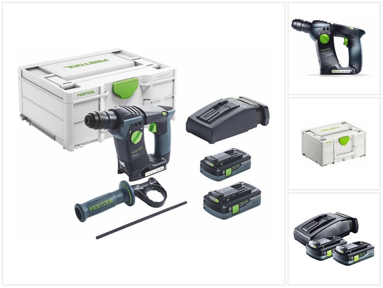 Festool BHC 18 HPC 4,0 I-Plus Akku Bohrhammer 18 V 25 Nm 1,8 J SDS Plus Brushless ( 576513 ) + 2x Akku 4,0 Ah + Ladegerät + Systainer ( Nachfolger von 575697 )